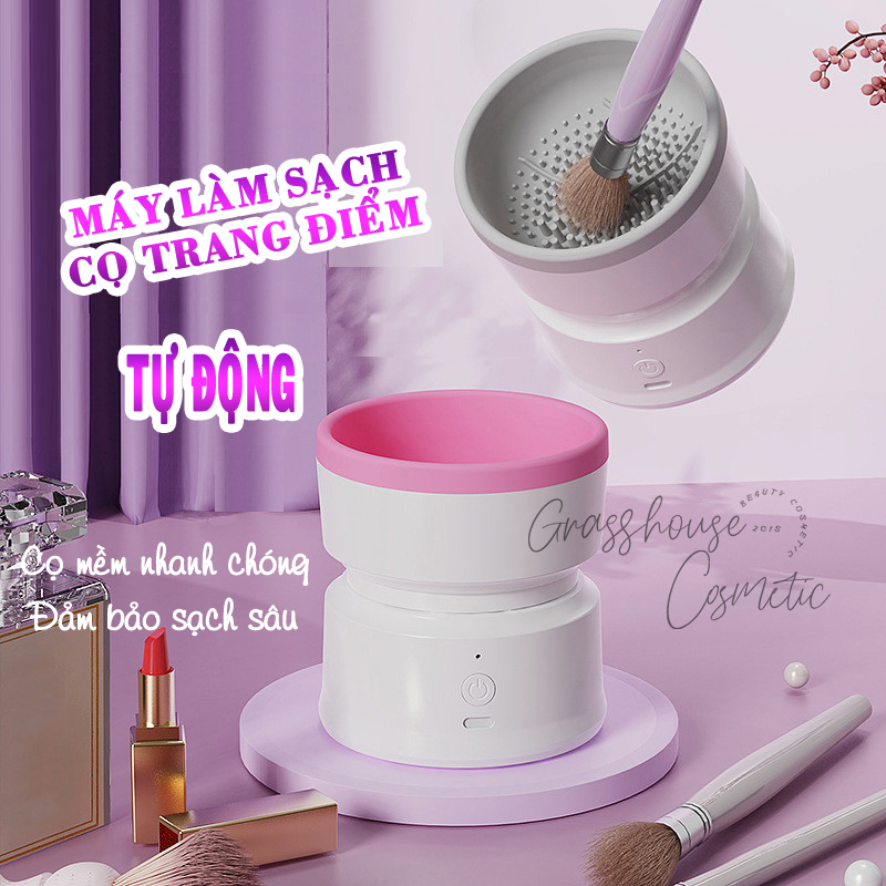 Máy làm sạch Vệ sinh cọ trang điểm tự động mới Có Cổng Sạc usb Tiện Dụng bằng bàn chải silicon