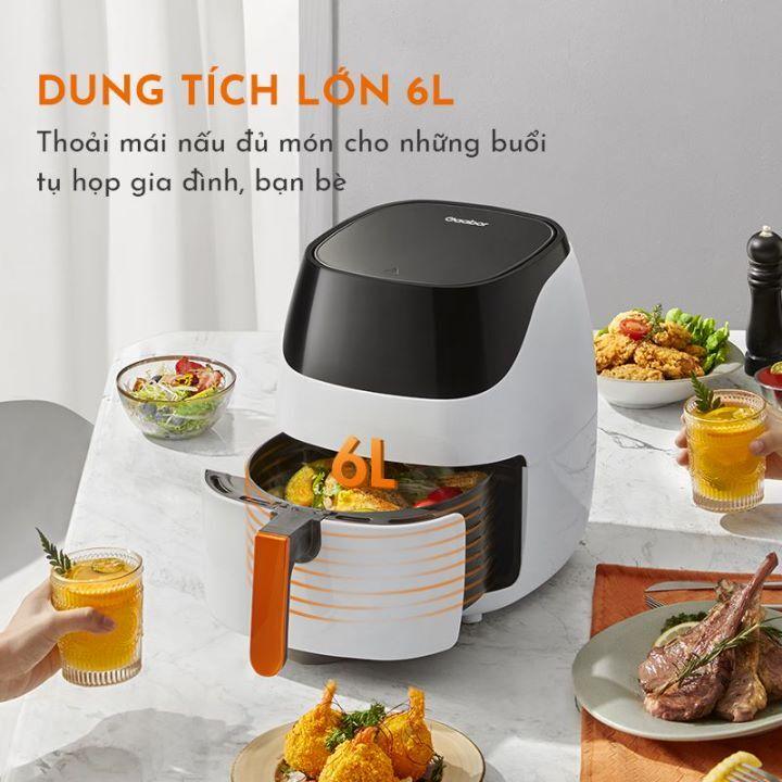 Nồi chiên không dầu điện tử GAABOR GA-E6A dung tích 6L công suất mạnh 1500W - Hàng chính hãng