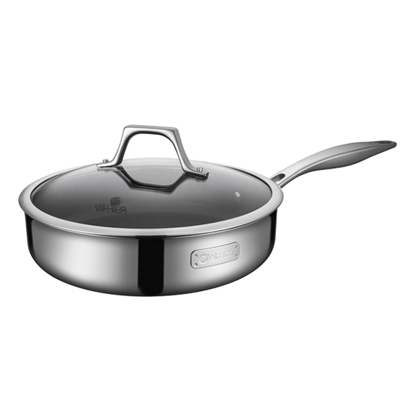 Chảo Chống Dính Inox 304 Có Vung Kính Elmich Potenza El3257