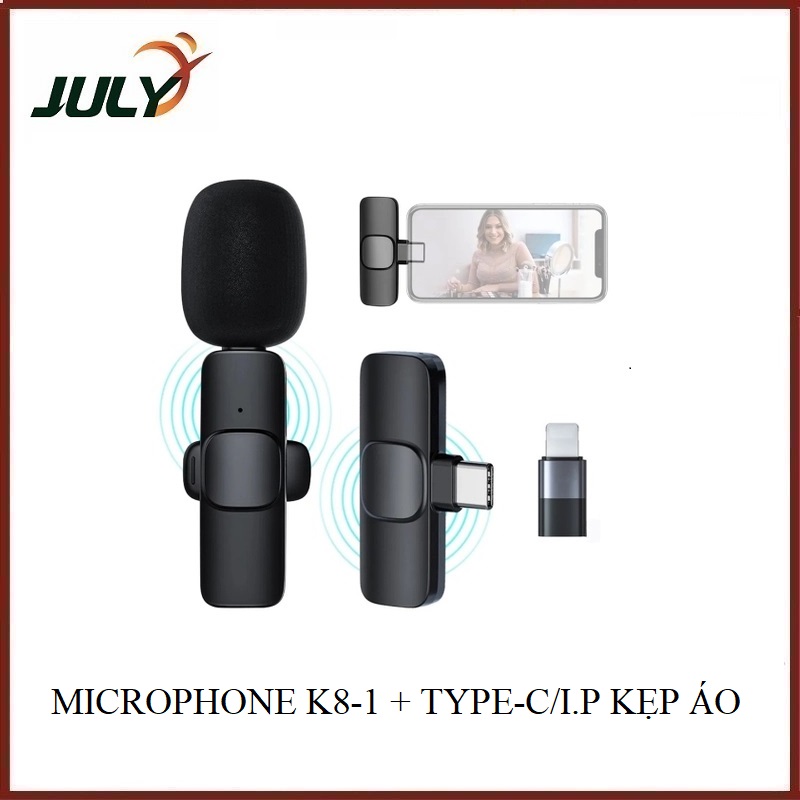 MICROPHONE KHÔNG DÂY CỔNG TYPE-C VÀ LN K8-1 - 1 MIC - JL