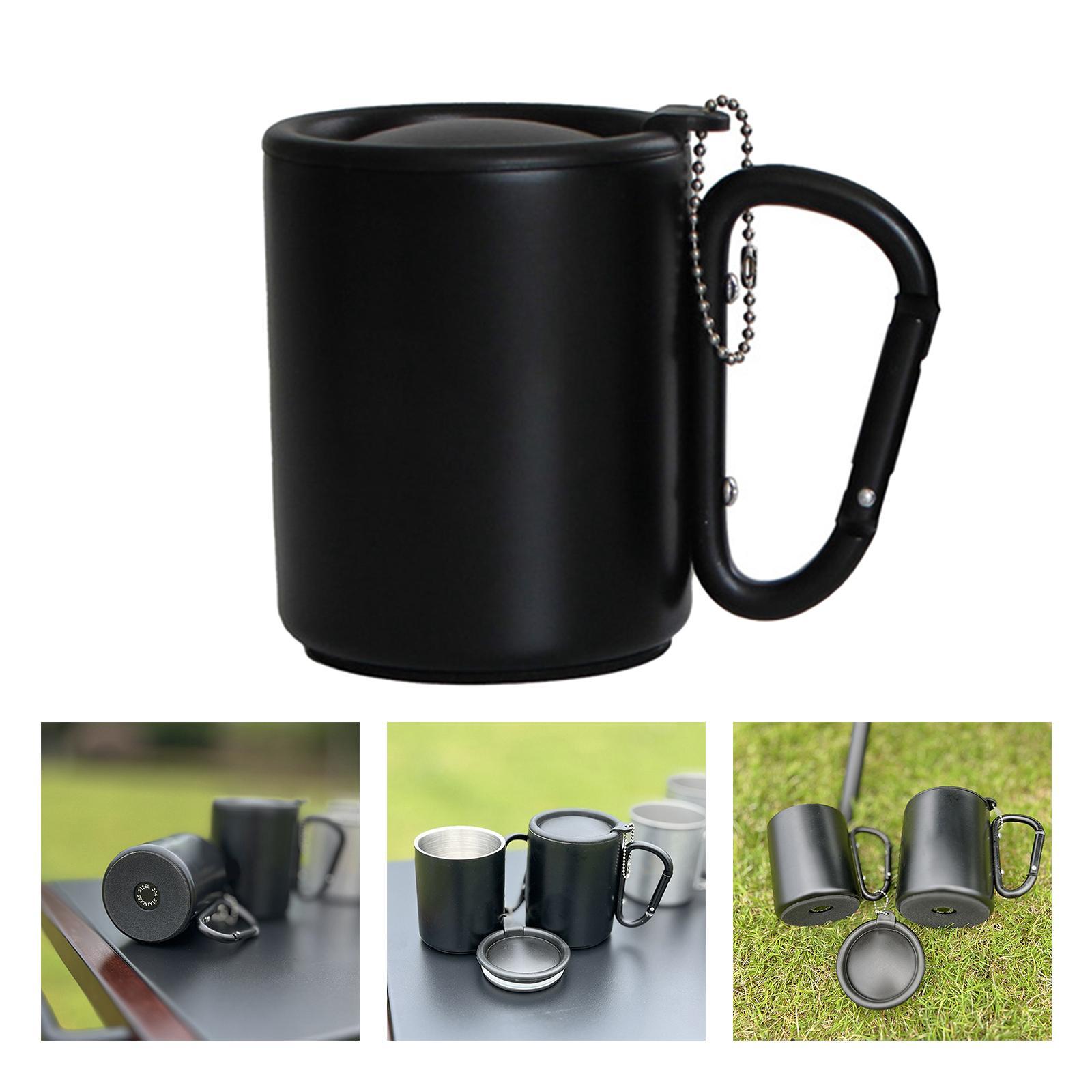 Camping Mug with Lid and Handle Coffee Mug for Beach Indoor and Outdoor Home