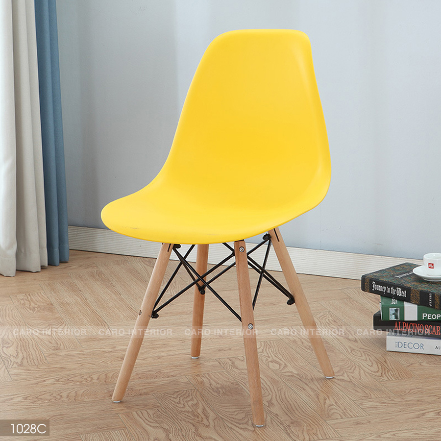 GHẾ NHỰA EAMES CHÂN GỖ 1028C
