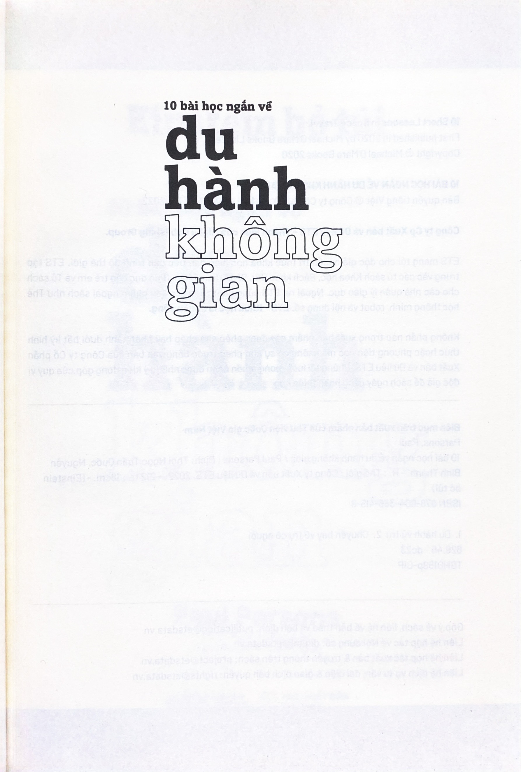 Sách - Einstein Bỏ Túi: 10 Bài Học Ngắn Về Du Hành Không Gian