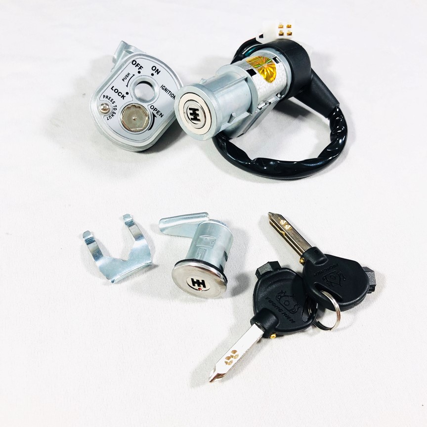 Ổ khoá chống trộm 6 cạnh cho Wave RS có kèm khóa yên