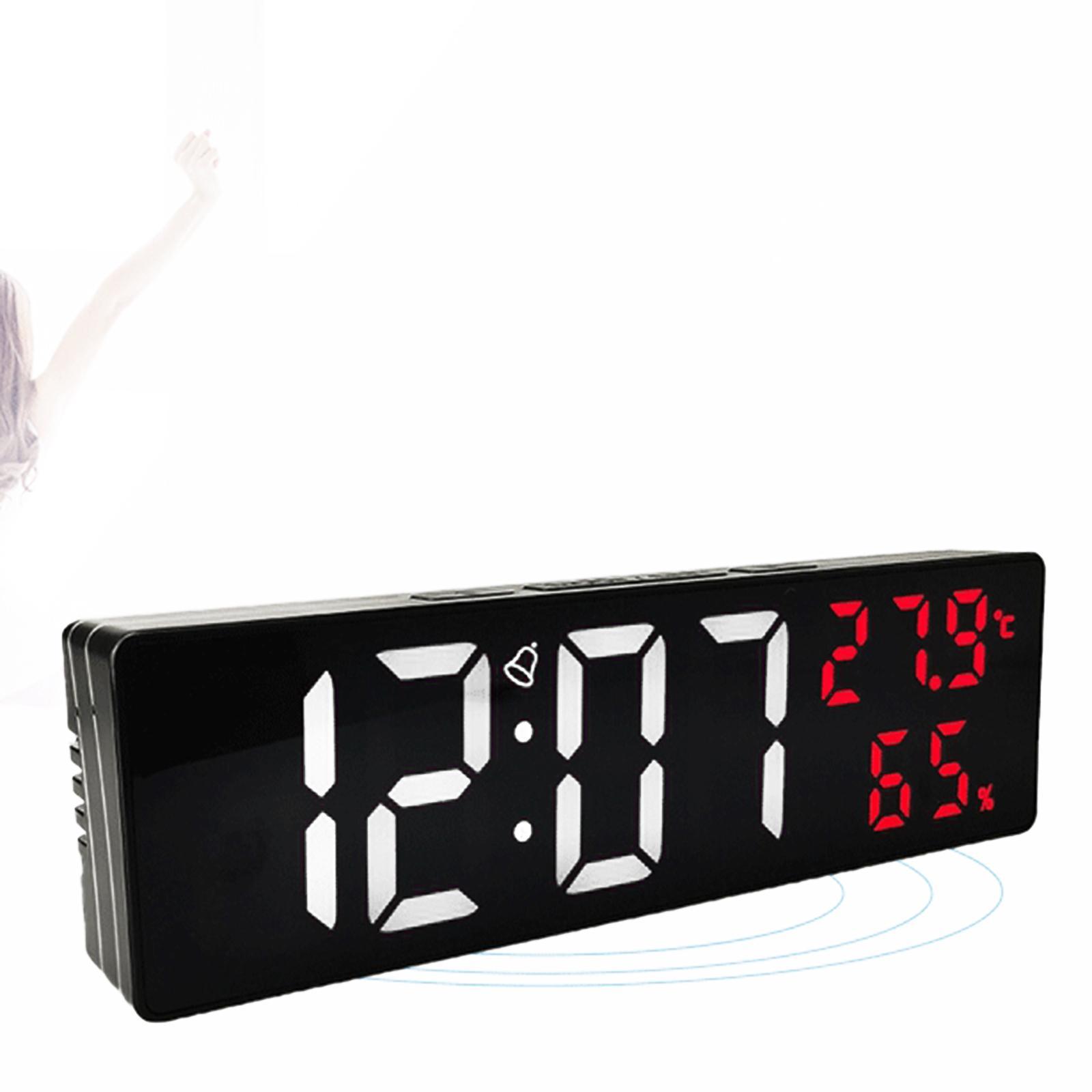 Large Number Digital Clock LED Display Snooze Function for Living Room