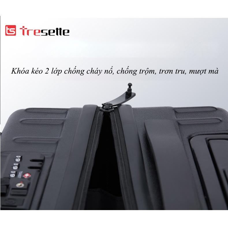 Vali khóa sập cao cấp nhập khẩu Hàn Quốc Tresette 2918 Có Ngăn Đựng Latop Cổng Sạc USB