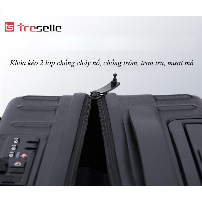 Vali khóa sập cao cấp nhập khẩu Hàn Quốc Tresette 2918 Có Ngăn Đựng Latop  Cổng Sạc USB