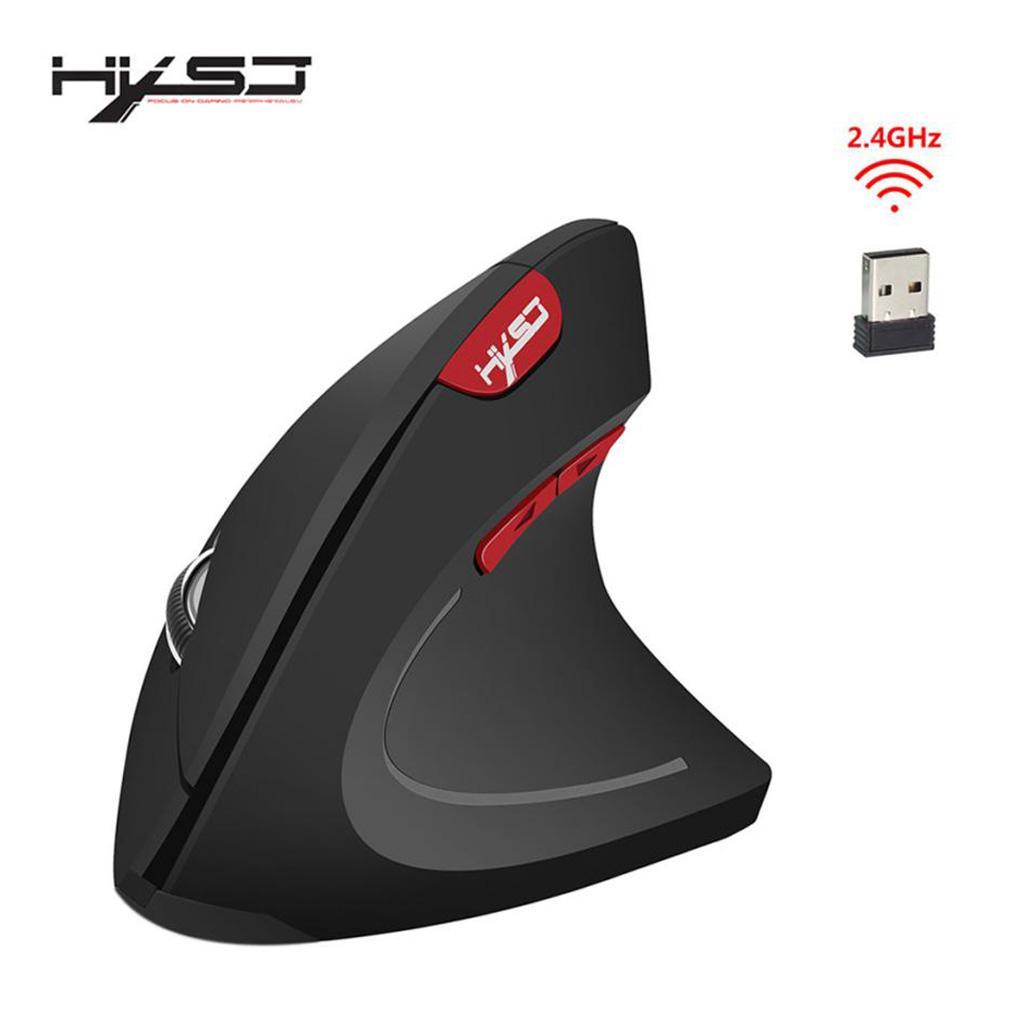 2.4G Ergonomic Optical Wireless Mouse 800/1600/2400DPI Vertical Mice Black
