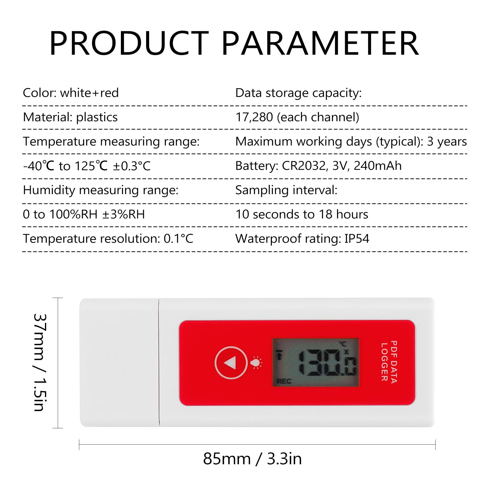 Portable High Accurancy LED Display Temperature Loggers Mini Home-use Multifunctional Thermometer