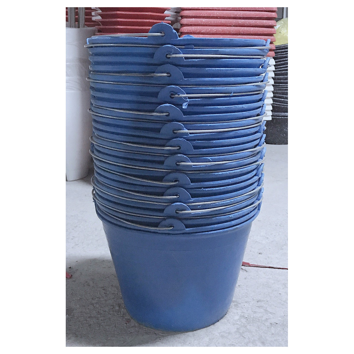 20 Xô nhựa Xanh Lam - Xô Nhựa Đựng Nước, Tưới Cây, Xách Hồ, Xách Vữa, Đựng Đồ, Có Quai Xách, Kích Thước 28x18Cm