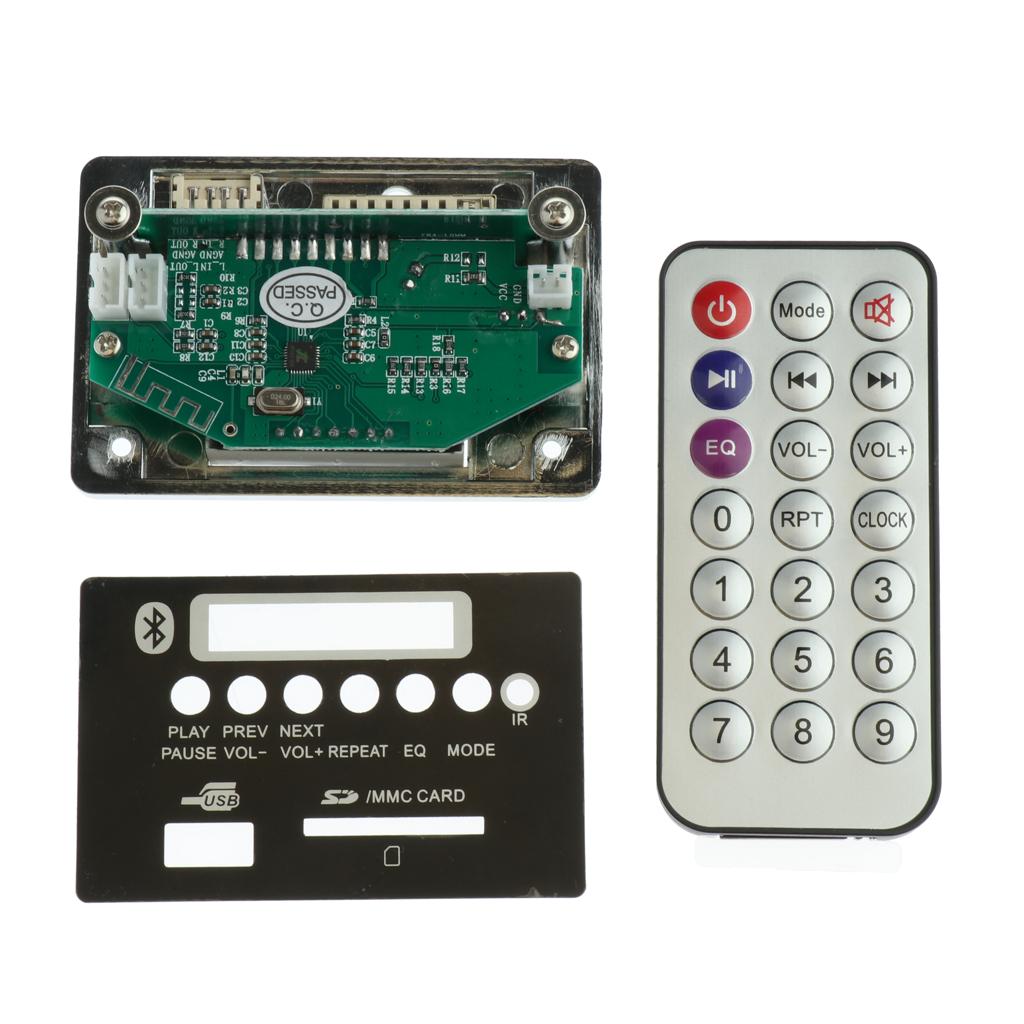 12V Car Wireless Bluetooth MP3 Board Audio Module MMC USB TF AUX FM