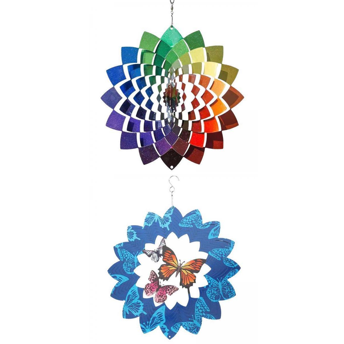 2x Stainless Wind Indoor/Outdoor Garden Balcony Ornaments