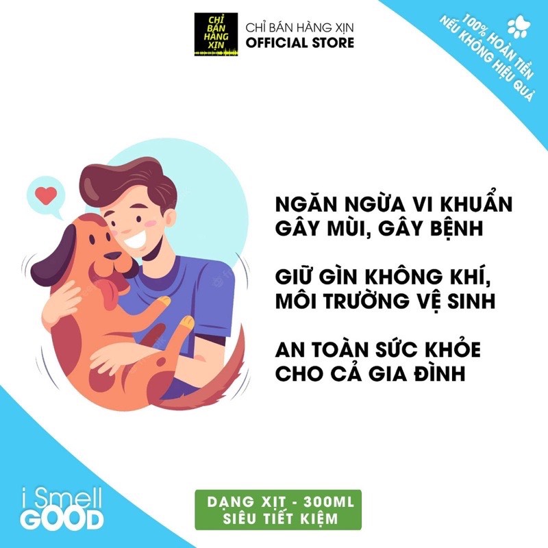 [TRỢ GIÁ] Xịt khử mùi hôi chó,mè mùi nước tiểu và phân chó, mèo chuồng chó, mèo không độc hại 300ml