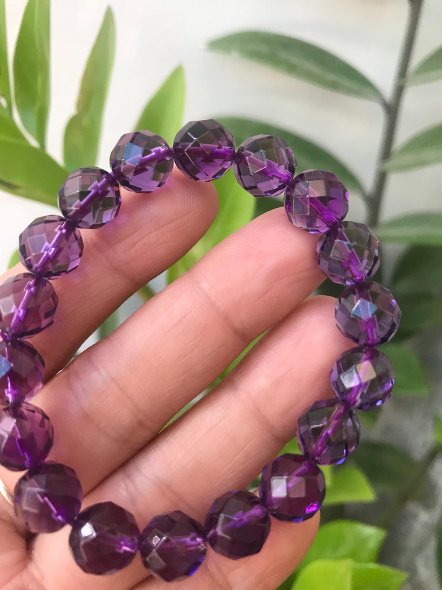 Ố Ồ VÒNG THẠCH ANH TÍM NỮ ĐÁ THIÊN NHIÊN GIÁC SIZE 10MM ĐẸP QUÁ NỮ MẠNG HỎA MẠNG THỔ NHÉ