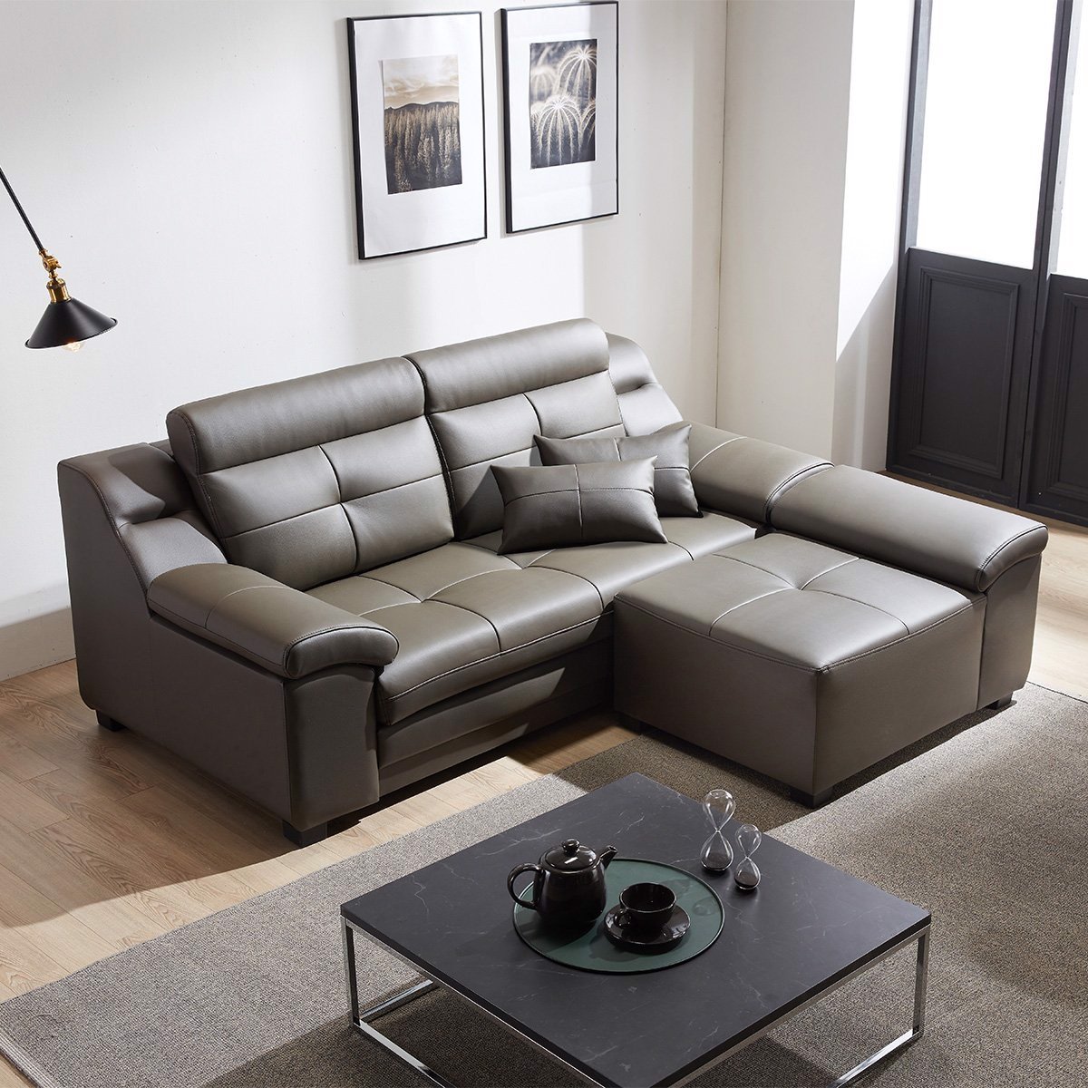 GHẾ SOFA DA THẬT 3 CHỖ NGỒI SF302A - Nội thất Hàn Quốc Dongsuh Furniture