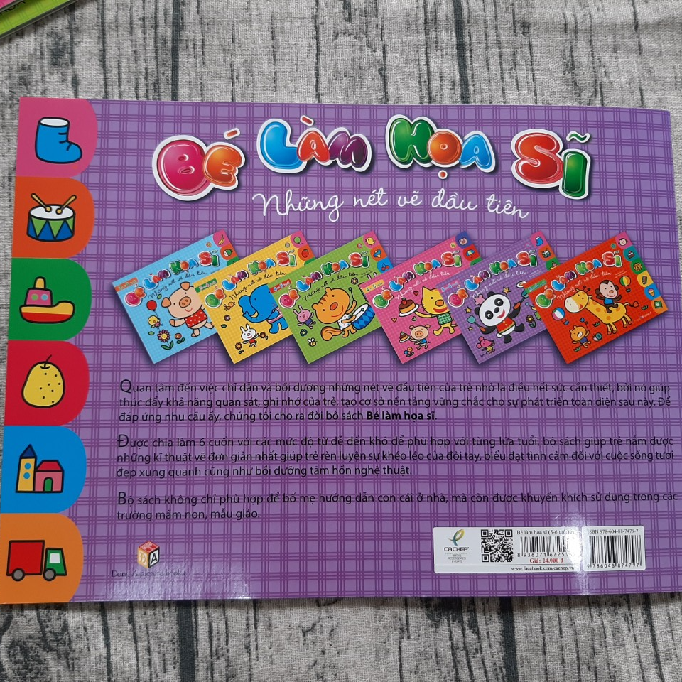 Combo 6 cuốn: Bé Làm Họa Sĩ - Những Nét Vẽ Đầu Tiên cho bé từ 3 đến 6 tuổi