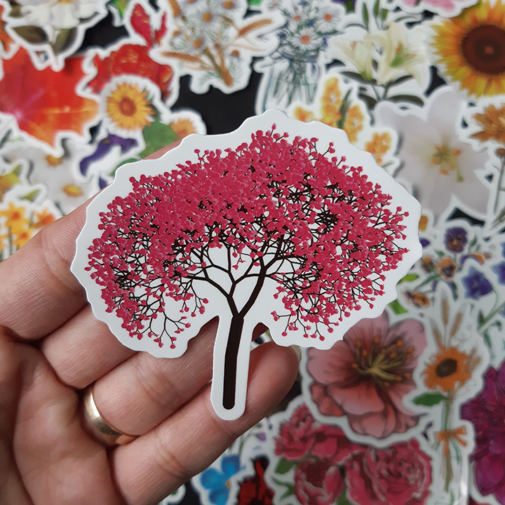 Bộ Sticker dán cao cấp chủ đề BÔNG HOA - FLOWERS - Dùng dán Xe, dán mũ bảo hiểm, dán Laptop