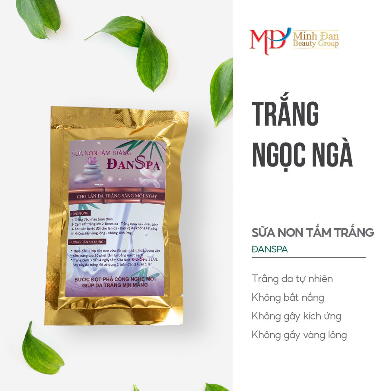 Sữa non tắm trắng Đan Spa Trắng xinh lung linh (120g)