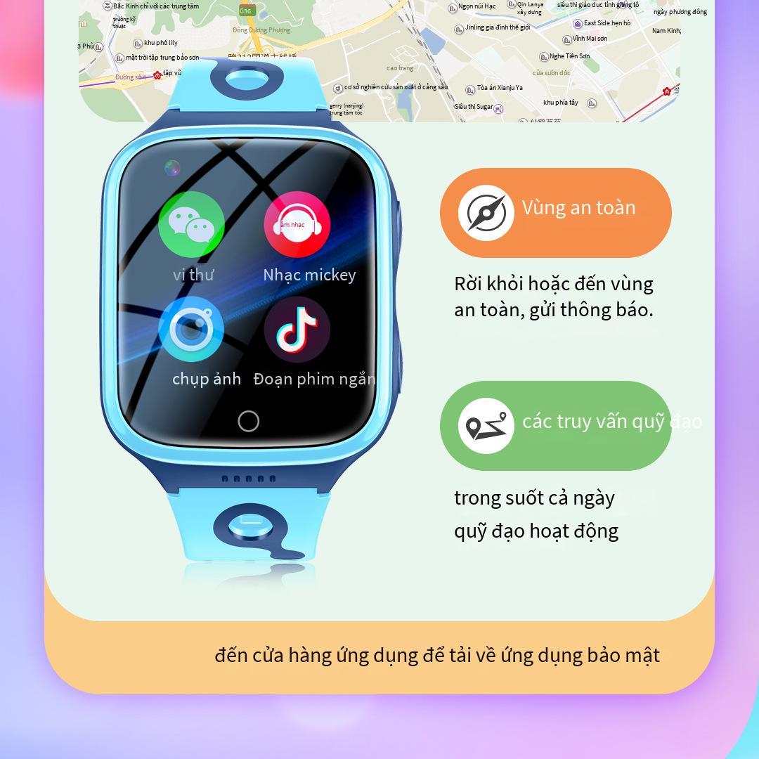 Ưu đãi đặc biệt WeChat rung 4G đầy đủ Netcom điện thoại thông minh trẻ em xem video định vị học sinh tiểu học thiên tài thanh toán A69
