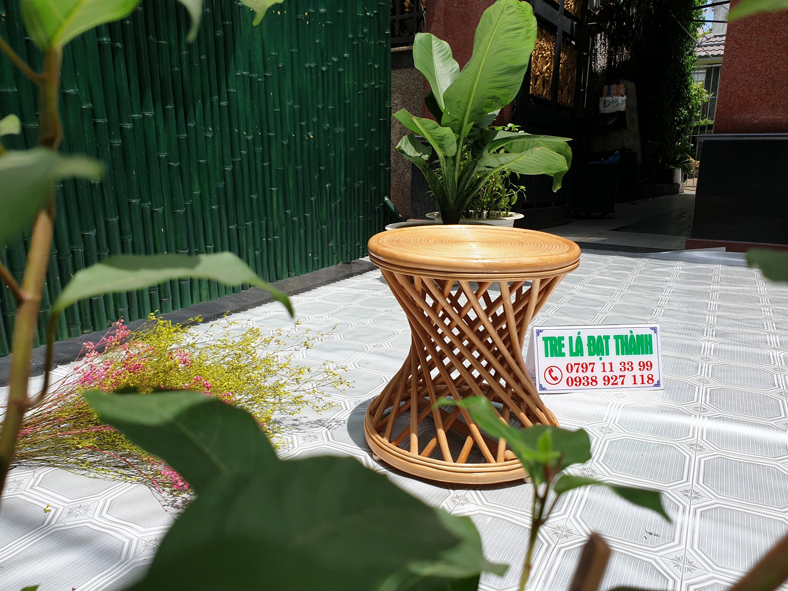 Bàn mây, đôn mây gác chân cao cấp