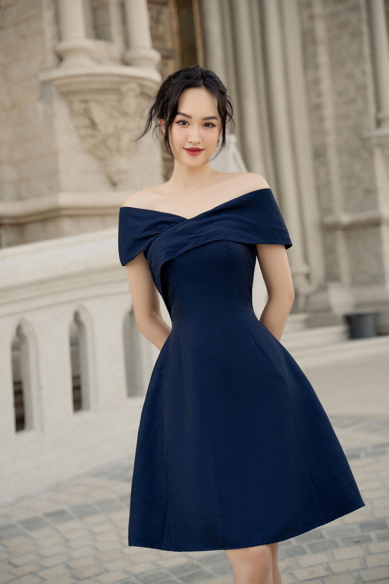 OLV - Đầm Belle Navy Dress