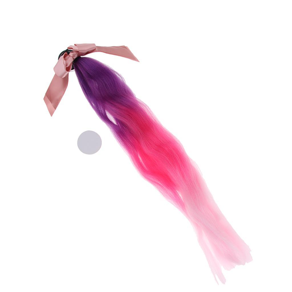 22 Inch 570mm Punk Style Gradient Ramp Hair Helmet Ponytail Motorcycle Motocross PC Helmet Wig