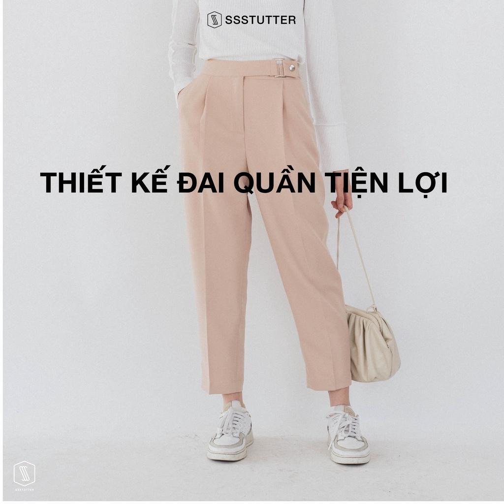 Quần dài nữ SSSTUTTER dáng ôm đính kèm đai Side Pants / her