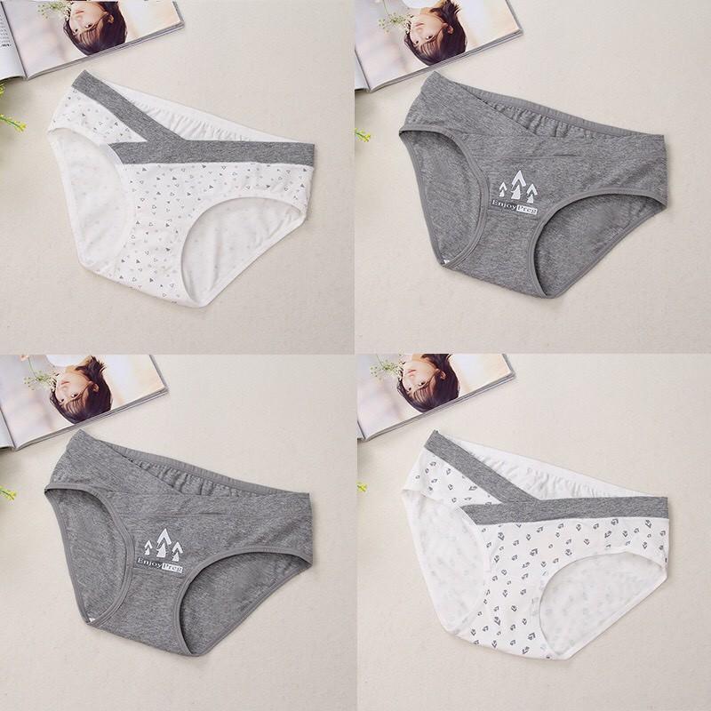 Set 4 Quần Lót Bầu Cotton Mặc Chống Viêm Thoải Mái Cho Thai Nhi Và Mẹ