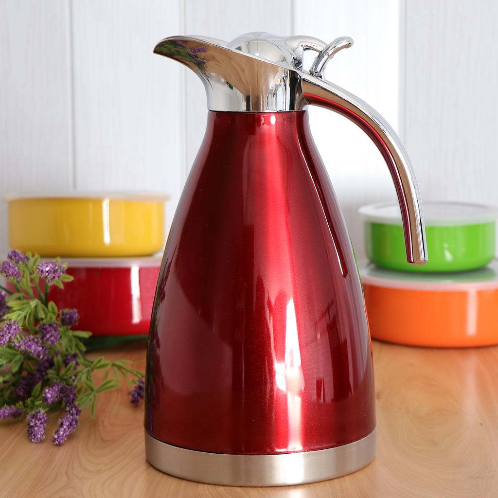 Stainless Steel Double Wall Vacuum Insulated Carafe Silvery