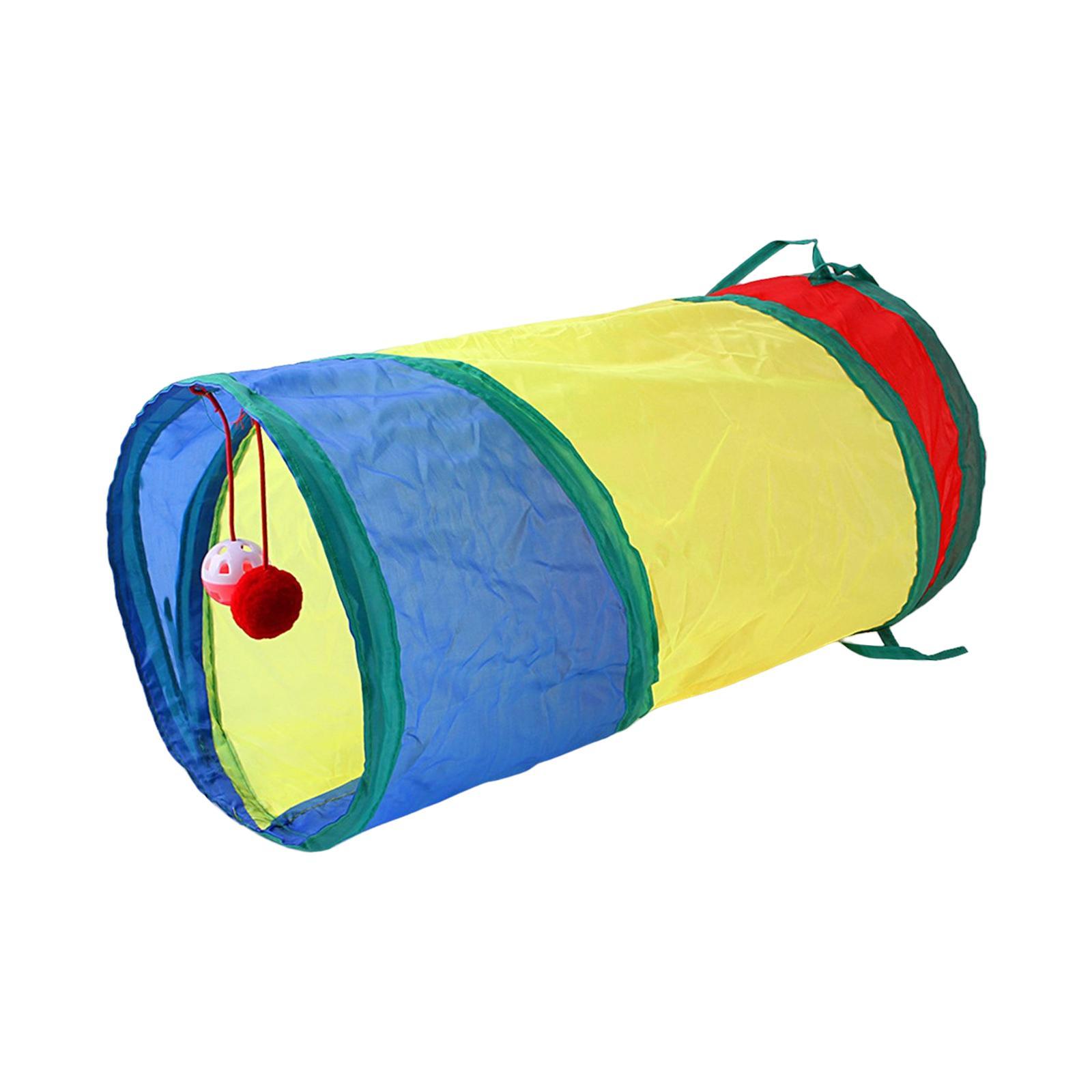 Cat Tunnel Play Tent Folded with Ball Pet Tubes Interactive Toy for Small Animals Kitten Kitty Indoor Cats Puppy