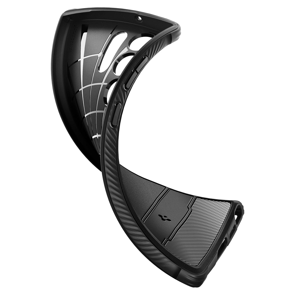 Ốp Lưng Dành Cho Samsung Galaxy S23 Ultra Spigen Rugged Armor Matte Black - Hàng Chính Hãng