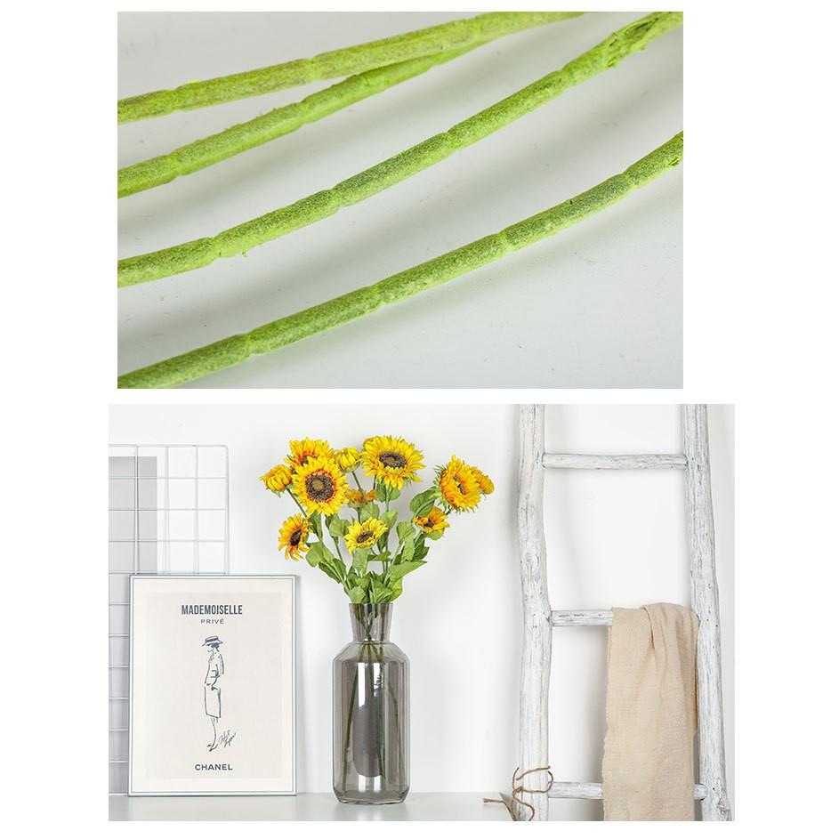 Hoa giả cành hoa hướng dương bằng lụa cao cấp hoa decor trang trí hoa cô dâu hoa cưới