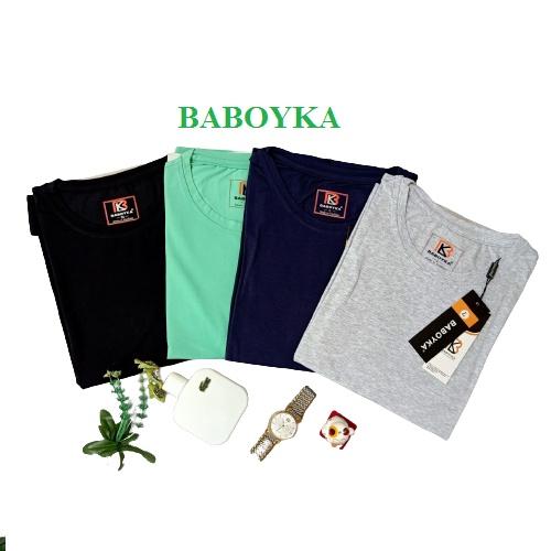 Áo Phông Nam Chất COTTON Logo BABOYKA Thêu Tay Cách Điệu