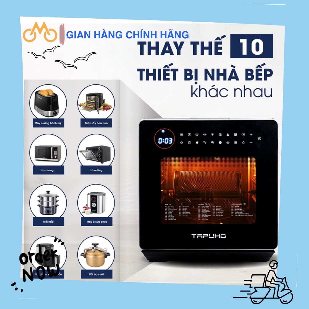 Nồi Chiên Hơi Nước TAPUHO TSF16 Dung Tích 16L 60 Chương Trình Nấu Công suất 1000W - 1800W Bảo Hành 24 Tháng- Hàng Chính Hãng