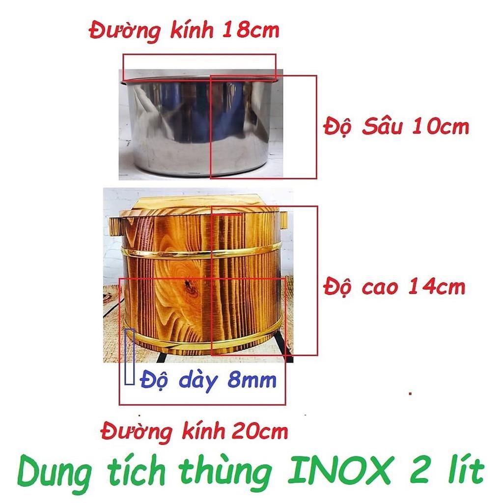 Thùng GỖ làm TÀU HỦ, THỐ ĐỰNG CƠM - Ruột INOX. Dụng cụ dùng làm NỒI Ủ, trữ GẠO đựng chứa trữ thực phẩm