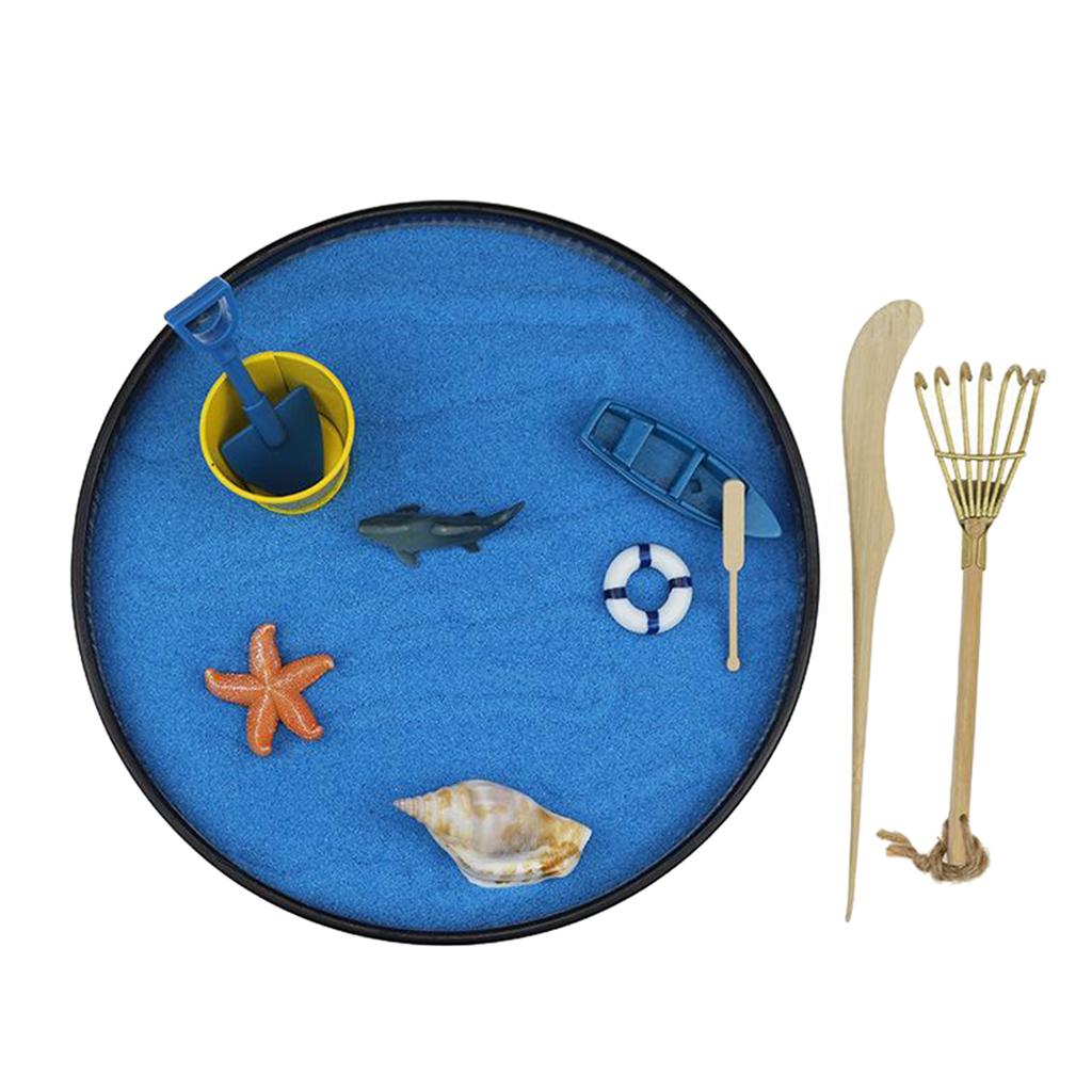 Beach Sandbox Sea Life Office Zen Garden Mini Landscape Miniature Child Toy