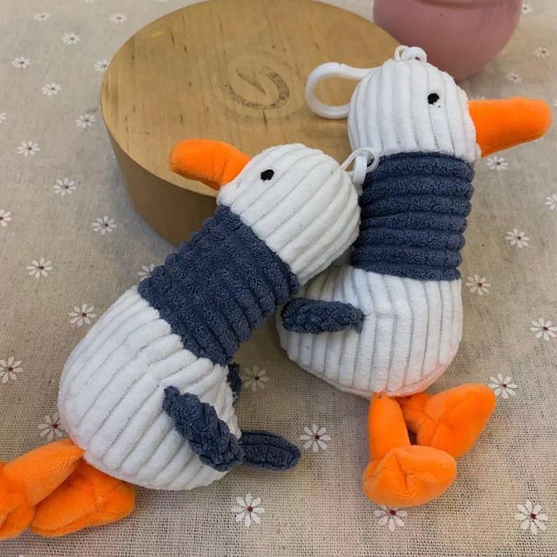 Móc Khóa Thú Bông Treo Balo Túi Xách Treo Chìa Khóa VỊT CỔ XANH