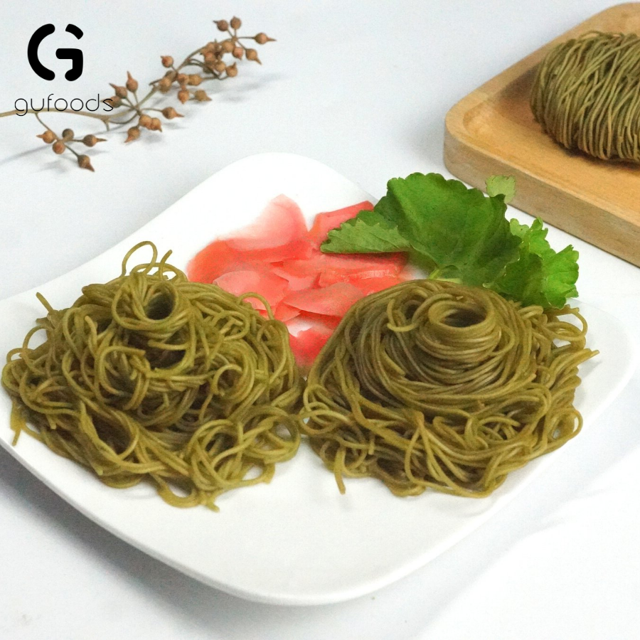 Mì rau củ GUfoods (mì rau má / mì cải kale, mì xanh) - Giàu chất xơ, Tự nhiên, Healthy, Eat clean