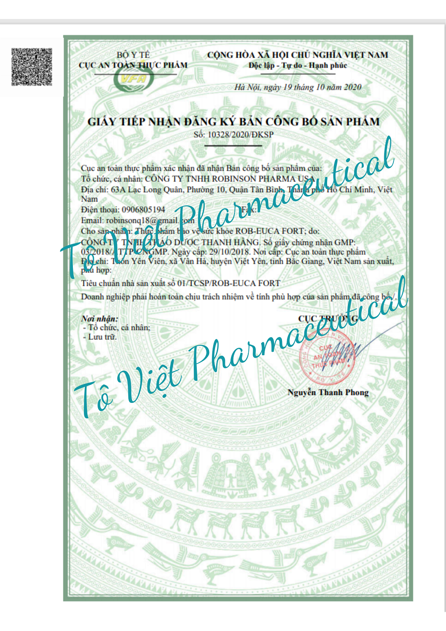 TPCN- Robinson pharma USA- Robeuca fort-Viên uống bổ phế giảm ho, đau, ngứa rát, giữ ẩm đường hô hấp (100 viên)