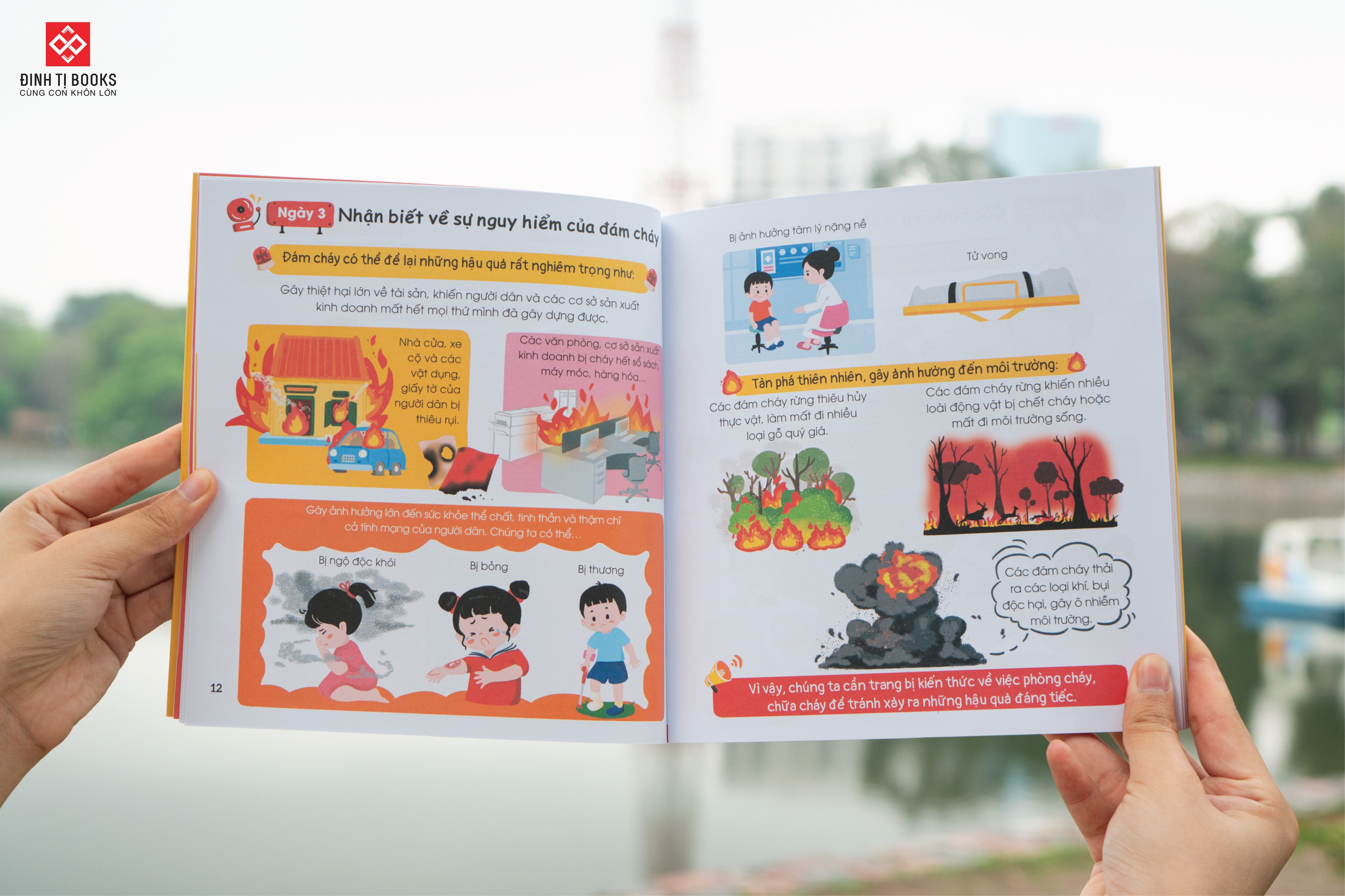 Sách - 30 ngày cùng em học hiểu về phòng cháy, chữa cháy combo 2 tập - Đinh Tị Books
