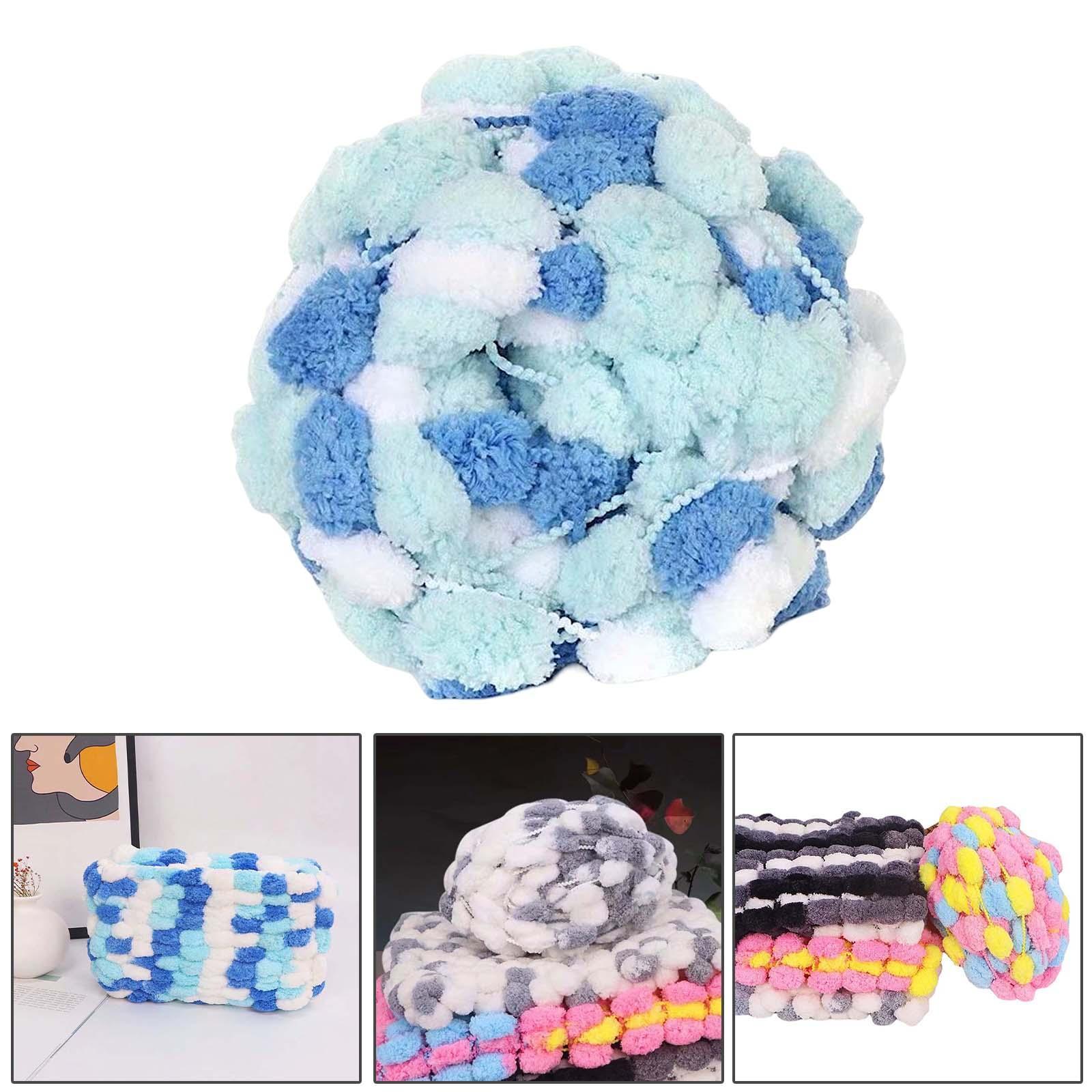 Pom Chunky Yarn Arm Knitting Pillow Blanket Rug Making Hand Knit Garland