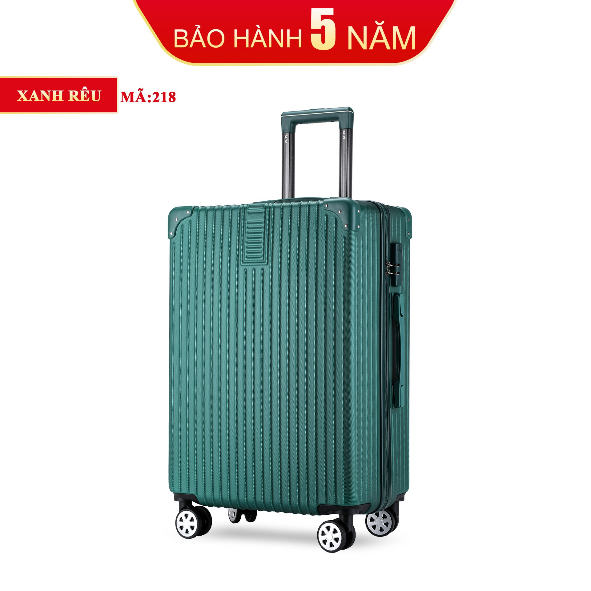 Vali du lịch Vali kéo cao cấp chính hãng Size 24inch  KS-218 - Xanh rêu