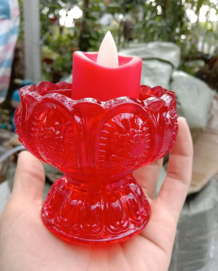 Cốc nến thờ hoa sen Sopoka HS-01 bằng điện an toàn - Hàng chính hãng