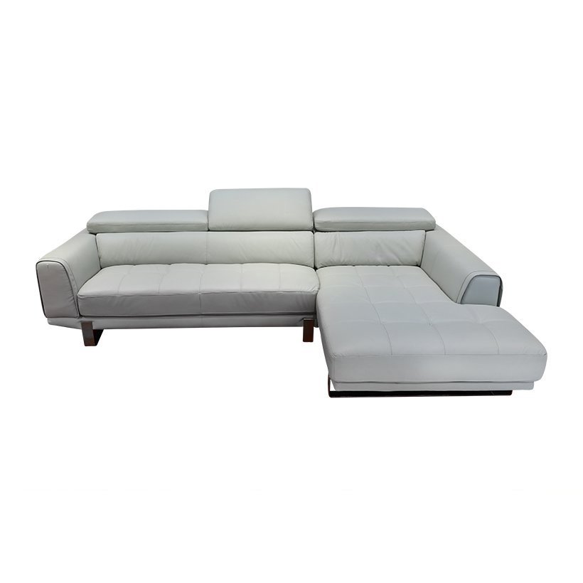 Sofa Da Chữ L Góc Trái Juno MOBY 270 x 196 x 74 cm (Xám)