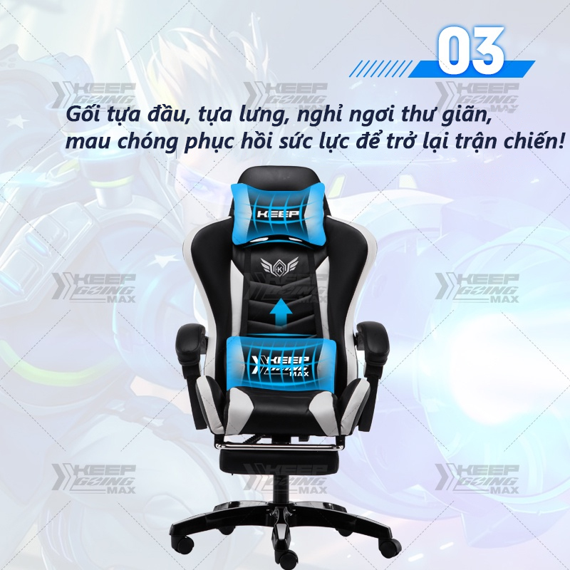 Ghế Gaming,Ghế chơi game đa chức năng,Ghế gaming công thái học bọc nệm mềm Thích hợp làm việc chơi game