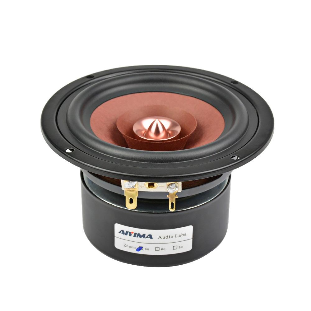 Aiyima 1 Cái 4 Inch Trình Điều Khiển Loa Âm Thanh HIFI 4 8 Ohm 30W Loa Toàn Dải Kệ Sách Loa Cho bộ Khuếch Đại Âm Thanh DIY Color: Square 8Ohm 30W Woofer Size/Full-Range Size: 4"