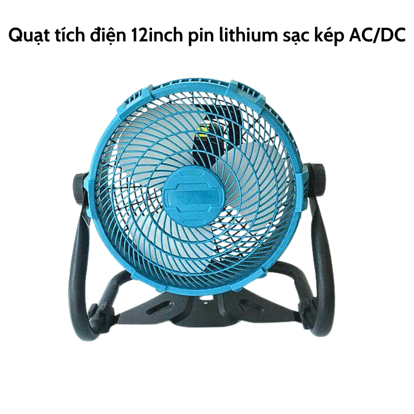 Quạt Sạc Điện Chân Quỳ 12inch Thời Gian Pin Liên Tục Đến 8 Tiếng, Quạt Tích Điện Để Bàn, Quạt Tích Điện Mini