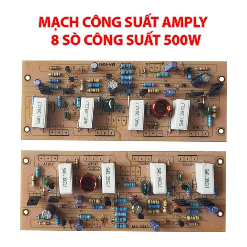 Board Công suất - Mạch khuếch đại công suất Amply 8 sò MA-9343 - Công suất 500W