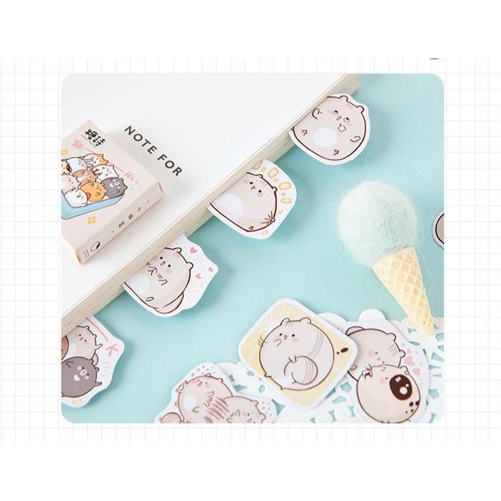 Bộ 46 Sticker Mèo Ú Hàn Quốc dán trang trí E47