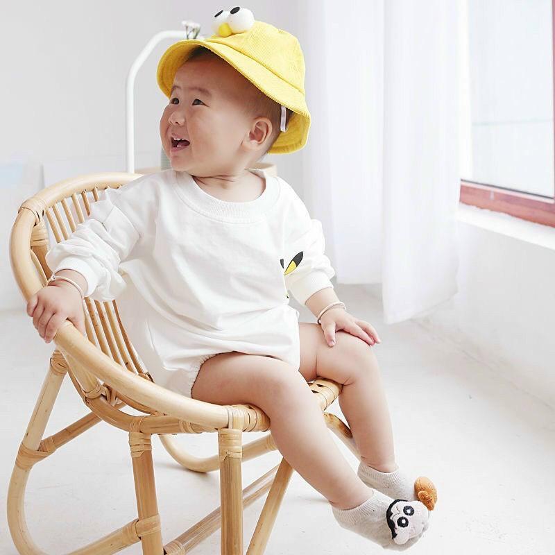 Bộ 2 Đôi Vớ, Tất cotton 3D Hàn Quốc đế KIDS chống trượt cho bé tập bò, tập đi hình thú nhồi bông - Giao màu ngẫu nhiên